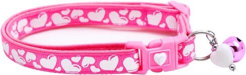 Valentines Day Cat Collar with Bell | Safety Breakaway Collar | Adjustable Large Size or Kitten Collar (Pastel Conversation Hearts, Small(10lbs & Less)) in Saudi Arabia
