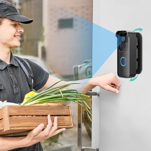 Blink Doorbell Mount, Bundle with Cover Mount and Angle Mount, Anti-Theft Mounting Bracket Left/Right Adjustable 135 Degrees, Easy Installation,Black(Blink Doorbell Not Included) in Saudi Arabia
