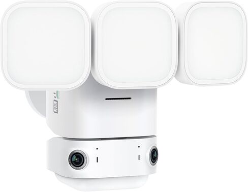 Floodlight Camera,Security Camera Outdoor,180°View, 2K HD,2.4GHz WiFi Camera with Color Night Vision/PIR Sensor/2-Way Audio/Alexa, IP65, 110dB Siren in Kuwait