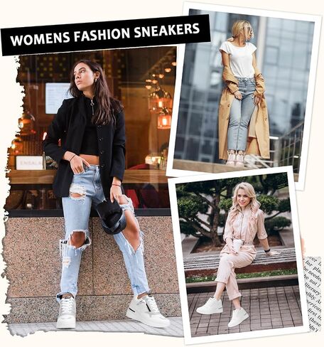 Vepose Women's Fashion Sneakers,Arch Support Wedge Sneakers for Lady in Saudi Arabia