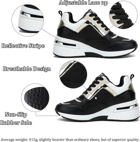 Vepose Women's Fashion Sneakers,Arch Support Wedge Sneakers for Lady in Saudi Arabia
