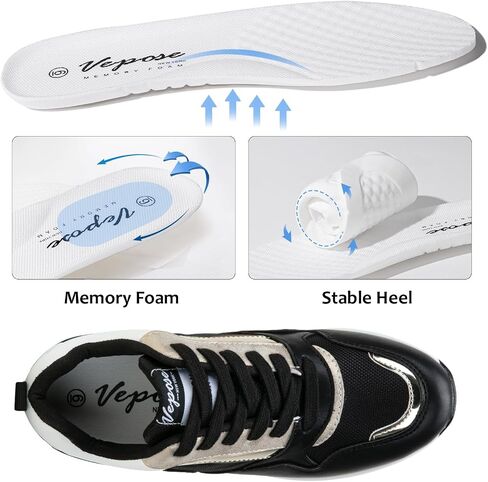 Vepose Women's Fashion Sneakers,Arch Support Wedge Sneakers for Lady in Saudi Arabia