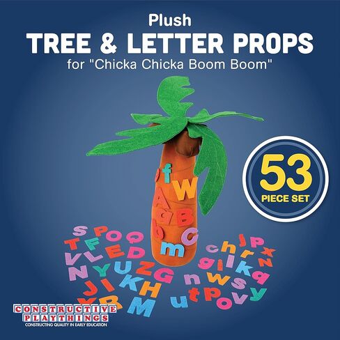 Constructive Playthings Tree and Letters Props for "Chicka Chicka Boom Boom" Children's Book, 10" H Plush Tree with 26 Lowercase and 26 Uppercase Letters for Kids Ages 2+ in Kuwait