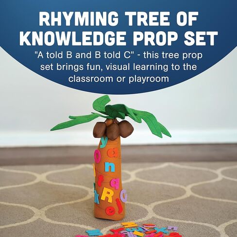 Constructive Playthings Tree and Letters Props for "Chicka Chicka Boom Boom" Children's Book, 10" H Plush Tree with 26 Lowercase and 26 Uppercase Letters for Kids Ages 2+ in Kuwait