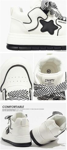 Star Shoes Thick Laces Walking Cute Sneakers for Women Thick Sole Y2K Shoes Walking Shoes Flat Platform Chunky Style Casual in Kuwait