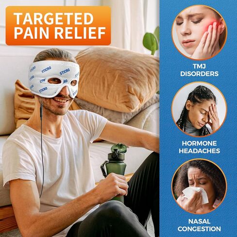 sticro Electric TMJ Heating Pad for Jaw Pain, Moist Heat for TMJ Relief with 3 Temp & 5 Timer Settings, Super Soft Heated Face Mask for Chin Cheek Jaw Clenching Relief in Kuwait