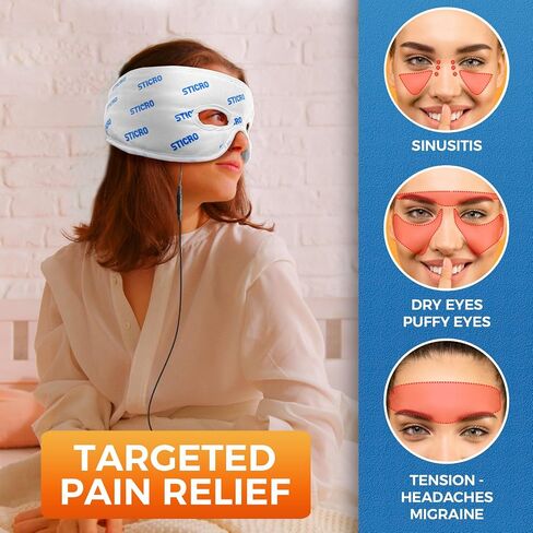 sticro Electric TMJ Heating Pad for Jaw Pain, Moist Heat for TMJ Relief with 3 Temp & 5 Timer Settings, Super Soft Heated Face Mask for Chin Cheek Jaw Clenching Relief in Kuwait
