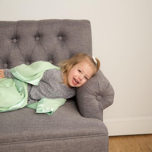 Bamboo Rayon Soft Light Blue Toddler Security Blanket - Thermal Sky Blue Baby Blanket with Satin Edging - Perfect for Naps, Car Carrier, Stroller & Travel - 34 x 47 inches - Newborn Baby Blankie in Kuwait