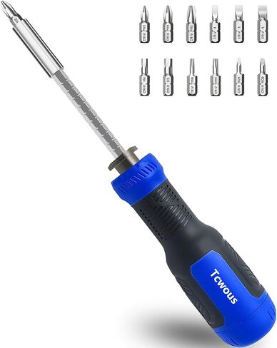 Multi Bit Screwdriver Set, 13 in 1 Screw Driver Set Kit with 1/4" Nut Driver and Flat head, Phillips, Security Torx, Hex, Square, All in One Pocket Screwdriver, Multitool Repair Tool Set in Kuwait