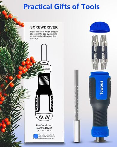 Multi Bit Screwdriver Set, 13 in 1 Screw Driver Set Kit with 1/4" Nut Driver and Flat head, Phillips, Security Torx, Hex, Square, All in One Pocket Screwdriver, Multitool Repair Tool Set in Kuwait