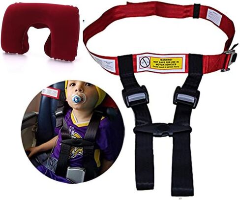 Upgrade Child Airplane Safety Travel Harness for Kids Baby Toddler, Baby Safety Travel Restraints Leash Safety Harness for Aviation Travel Use, Baby Seatbelt with Alloy Buckle in Saudi Arabia