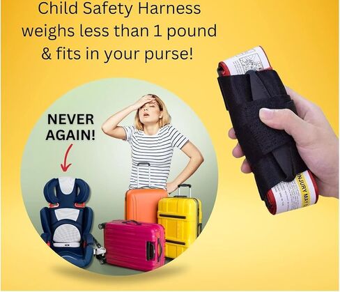 Upgrade Child Airplane Safety Travel Harness for Kids Baby Toddler, Baby Safety Travel Restraints Leash Safety Harness for Aviation Travel Use, Baby Seatbelt with Alloy Buckle in Saudi Arabia