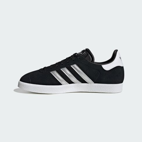 adidas OG Gazelle Women ID7007 (أسود/فضي معدني/F)، مقاس 6.5 in Saudi Arabia