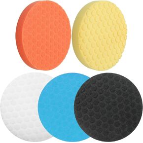 LANIAKEA 5 Pcs Buffing Pads 7 Inch Polishing Pads Kit 180mm Car Sponges Buffing Wheel for Car Buffer Polisher Detailing Repair Waxing Sanding