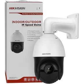 HIK 4MP 4-inch 25x Network PTZ Outdoor Dome Camera DS-2DE4425IW-DE（T5），Excellent low-light ，Up to 100m IR Range，4.8mm~120mm Lens 25X Optical Zoom，Support Face Capture（Support Firmware Upgrade）