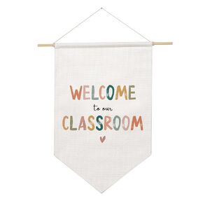Welcome to Our Classroom Sign, School Wall Hanging, Classroom Wall Banner Poster, Positive Motivational Wall Decor, Boho Classroom Decor, Classroom Sign, Class Room Welcome, Back to School