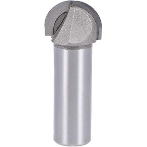 uxcell Router Bit 1/2 inch Shank 3/4 inch Cutting Dia. Core Box 2 Flutes Carbon Steel for Carpentry Woodworking Milling Cutter Tool