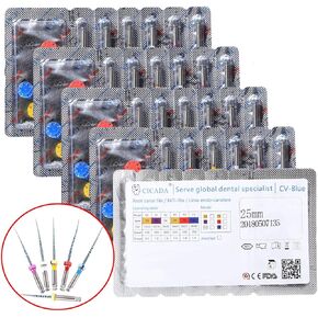 NSKI 30Pcs/ 5Pack Universal Endodontic Niti Rotary File Engine Tips 25mm