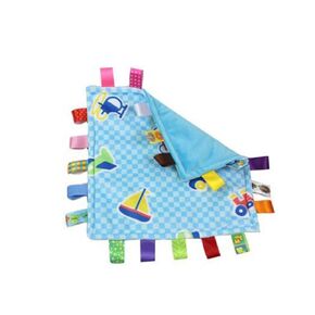 Baby Boy Tag Security Blanket - Plush Security Comforter Tag Blankets, Soft Security Blanket Shower Gift for Baby