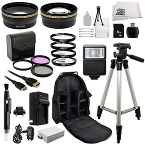 Outdoor Ultimate Accessory Package for the Canon EOS Rebel T2i, T3i, T4i, T5i, 550D, 600D, 650D, 700D, Kiss X4, X5, Kiss X6 & Kiss X7i Digital SLR Camera (Which Fits Canon 18-55mm, 55-250mm, 75-300mm III, 70-300mm IS USM, 28mm f1.8, 50mm F1.4, 85mm F1.8 O