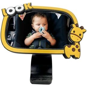 Baby Car Mirror – Wide Shatterproof View for Rear-Facing Infants – Adjustable 360° Rotation – Crystal Clear Reflection – Easy Installation on Headrests – Safe and Secure Design