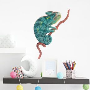 Chameleon Wall Decal Nursery Animal Lizard Wall Sticker Removable Peel and Stick Waterproof Wall Art Decor Stickers for Kids Baby Classroom Living Room Playing Room Bedroom