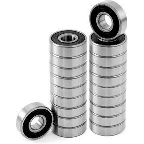 XiKe 2 Pcs 6201-2RS Double Rubber Seal Bearings 12x32x10mm, Pre-Lubricated and Stable Performance and Cost Effective, Deep Groove Ball Bearings. in Saudi Arabia