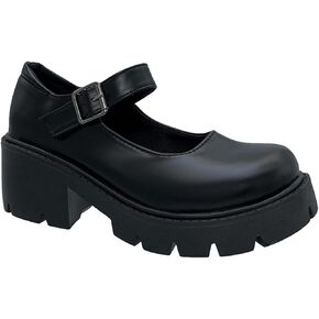 UOQAPRE Mary Jane Shoes for Women Chunky Heel Oxford Dress Shoes Womens Gothic Shoes School Uniform Pumps Shoes for Girl