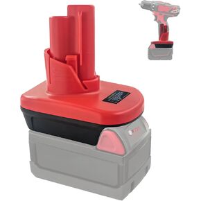 Battery Adapter for Milwaukee 18V M18 to 12V M12 Tool Use, for Milwaukee 18V Battery Convert to 12V Tools Adapter- ML18M12 Adaptor (Adapter Only)