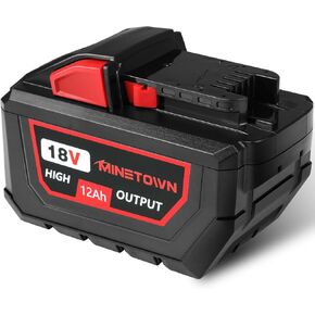 18V 12Ah Lithium Battery Replacement for Milwaukee M18 Battery Compatible with Milwaukee M18 Cordless Tools and Charger