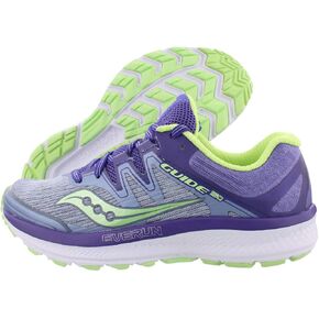 Saucony Guide Iso Running Women's Shoes Size 7.5, Color: Fog/Purple