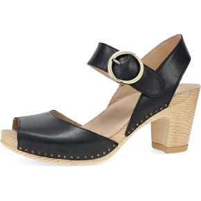 Dansko Tamra Peep Toe Sandal for Women - Quality Leathers and a Heel for a Classy, All-Day Look - Cushioned Footbed for All-Day Comfort
