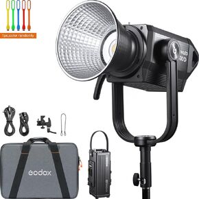 Godox Knowled M300D 330W 5600K Daylight LED Light, with FX effects, remote control and portable case for video production, photography lighting, studio shooting, indie filmmaking YouTube livestreaming
