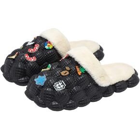 EVA Plush Bubble Slides for Women Men Soft Golf Ball with Christmas Shoes Charms Funny Lychee Massage Cloud Slippers Fashionable casual comfortable Beach Gym Spa House Bedroom slippers