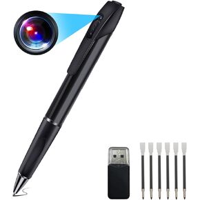 Potable Pen with Recording Function, Spy Hidden Camera Detector, 1080P HD Body Cam with Loop Recording Portable Pocket Cam for Classroom Meetings Indoor/Outdoor