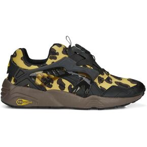 Puma Womens Disc Blaze Leopard-Cheetah Slip On Sneakers Shoes Casual - Black, Brown