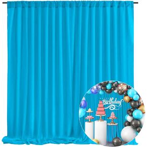 10 x 10 Feet Dark Green Backdrop Curtain for Partie, Background Curtains for Photoshoot, Birthday, Wedding, Halloween, Thanksgiving, Christmas Day, New Year Party Decorations 5Ft x 10Ft, 2 Panels