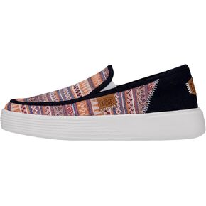 Hey Dude Sunapee Craft Linen Navy/Multi Size W9 | Women's Shoes | Women's Slip On Sneakers | Comfortable & Light-Weight