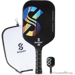 Professional Pickleball Paddles - USA Pickleball Approved, 12K Carbon Fiber Thermoformed Edgeless Style 16 mm Pickleball Paddles with PP Honeycomb Core for Spin, Power & Control in Saudi Arabia