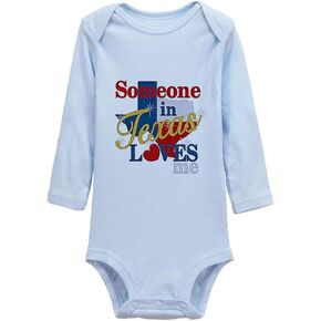 Someone in Texas Loves Me Newborn Baby Romper Bodysuit Long Sleeve Onesie Blue