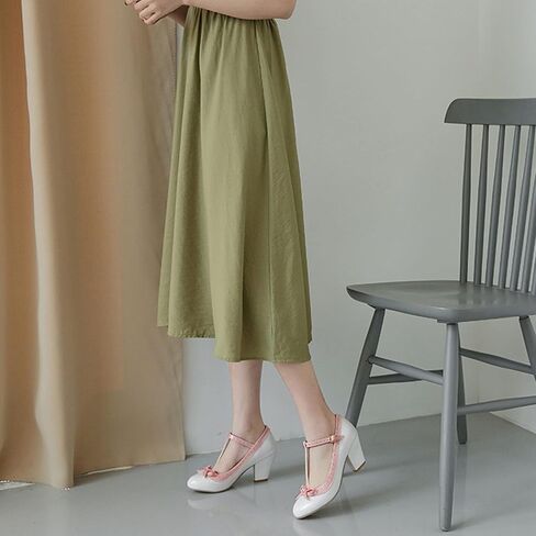 Womens Rockabilly Shoes T-Strap Mary Jane Block High Heel Closed Toe Pumps in Saudi Arabia