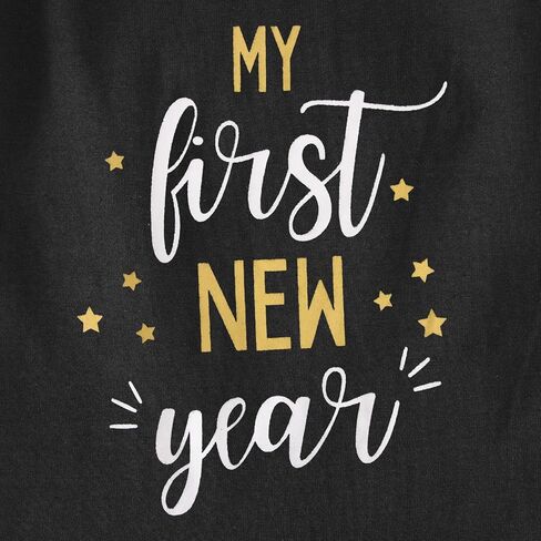 My First New Year Romper for Infant Baby Boy Girl Long Sleeve Shirt Onesie Newborn Outfit Infant Bodysuit Clothes in Kuwait
