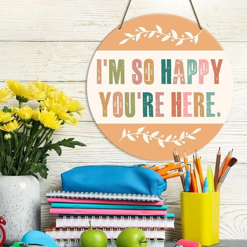 Classroom Inspirational Wall Decor, Back to School decoration, Inspirational Decoration for Bedroom Nursery Playroom Daycare School Decor, I'm So Happy You're Here in Saudi Arabia