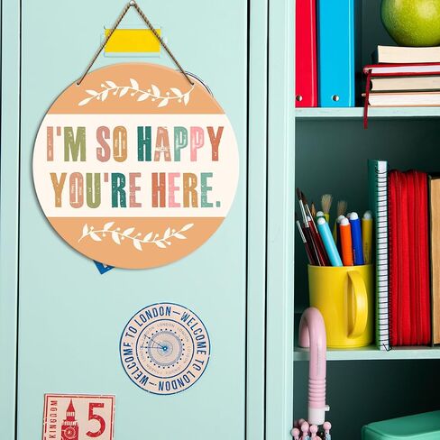 Classroom Inspirational Wall Decor, Back to School decoration, Inspirational Decoration for Bedroom Nursery Playroom Daycare School Decor, I'm So Happy You're Here in Saudi Arabia