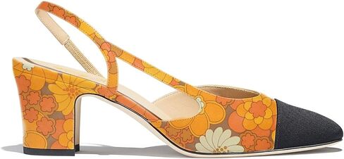 FOWT Women Pointed Toe Pumps Chunky Mid Heel Slingback Sandals Fashion Party Office Shoes Size 4-16 in Saudi Arabia