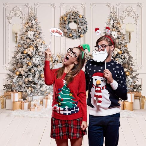 10X10FT Christmas Interior Photography Backdrop White Christmas Backdrop Christmas Fireplace Backdrop Family Photo Holiday Party Decorations Backdrop XY127 in Kuwait