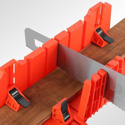DNA MOTORING 1pc and 4 clamps Miter Saw Box Plastic Clamping Mitre Block with 90 degree, 45 degree, and 22-1/2 degree Angle Slot Types Plastic for Woodworker Carver Carpenter,TOOLS-00597 in Saudi Arabia