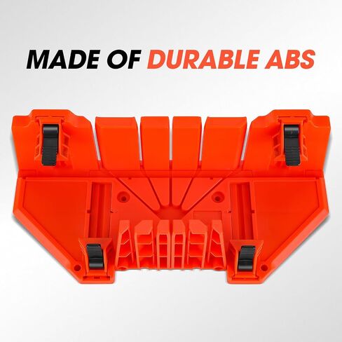 DNA MOTORING 1pc and 4 clamps Miter Saw Box Plastic Clamping Mitre Block with 90 degree, 45 degree, and 22-1/2 degree Angle Slot Types Plastic for Woodworker Carver Carpenter,TOOLS-00597 in Saudi Arabia