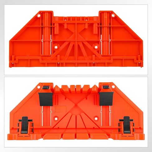 DNA MOTORING 1pc and 4 clamps Miter Saw Box Plastic Clamping Mitre Block with 90 degree, 45 degree, and 22-1/2 degree Angle Slot Types Plastic for Woodworker Carver Carpenter,TOOLS-00597 in Saudi Arabia