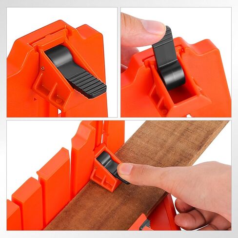 DNA MOTORING 1pc and 4 clamps Miter Saw Box Plastic Clamping Mitre Block with 90 degree, 45 degree, and 22-1/2 degree Angle Slot Types Plastic for Woodworker Carver Carpenter,TOOLS-00597 in Saudi Arabia